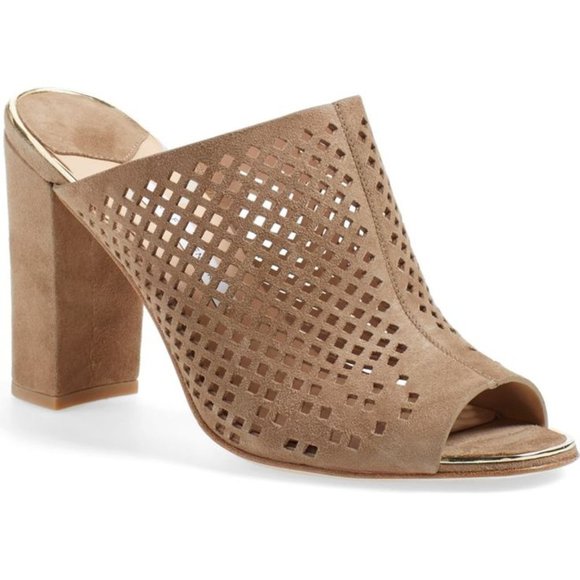 Diane Von Furstenberg Shoes - NWOT DVF "Taviano" Laser Cut Mule Taupe Sz 7.5